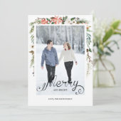 ウィンターホリーベリー&フローラフォトホリデーカード シーズンカード (スタンド正面)