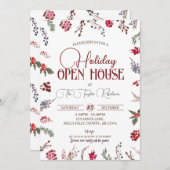 ウィンターホリーホリデーオープンハウス年度末パーティー 招待状 (正面/裏面)
