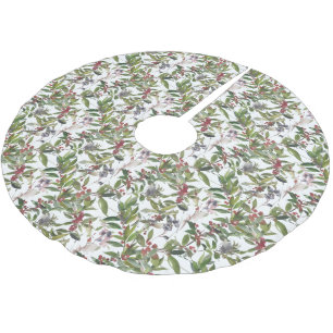 ウィンターホリ素朴ーベリーホリデークリスマス ブラッシュドポリエステルツリースカート