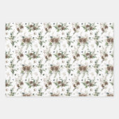 ウィンターホワイトとクラフトホリデーアパッタメント ラッピングペーパーシート (正面2)