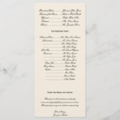 ウィンターホワイトとレッドミスタントー結婚式 プログラム (裏面)