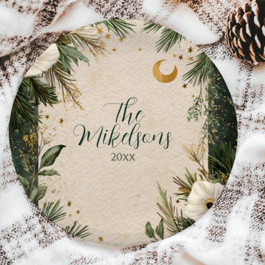 ウィンターホワイトアネモンクリスマスパーティー ペーパープレート