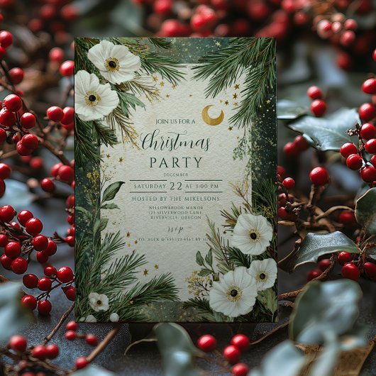ウィンターホワイトアネモンクリスマスパーティー 招待状