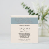 ウィンターホワイトアンドブルー結婚式招待状 招待状 (スタンド正面)