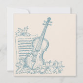 ウィンターホワイトアンドブルー結婚式招待状 招待状 (裏面)