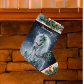 ウィンターホワイトスタリオンクリスマスホースストッキング ラージクリスマスストッキング