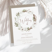 ウィンターホワイトタウペフローラクリスマスリース結婚ズ