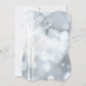 ウィンターホワイトツリーズホリデーパーティー招待状 招待状 (裏面)