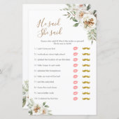 ウィンターホワイトフローラは彼女はゲームカードと言った (正面/裏面)