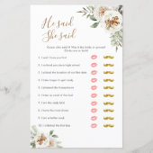 ウィンターホワイトフローラは彼女はゲームカードと言った (正面)