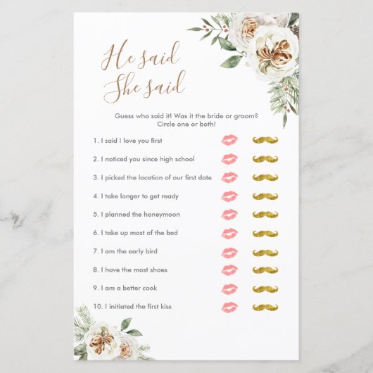 ウィンターホワイトフローラは彼女はゲームカードと言った (正面)