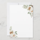 ウィンターホワイトフローラクリトマスリハーサルディナー 招待状 (裏面)