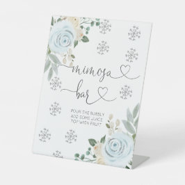 ウィンターホワイトフローラスノーフレークミモサバー 台座サイン