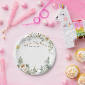 ウィンターホワイトフローラパインツリーズ紙プレート ペーパープレート (パーティー)