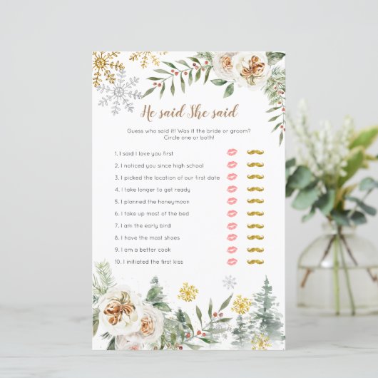 ウィンターホワイトフローラ彼は彼女はゲームカードを言った (スタンド正面)