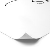 ウィンターホワイトフローラ緑のブライダルシャワーへようこそ ポスター (角)