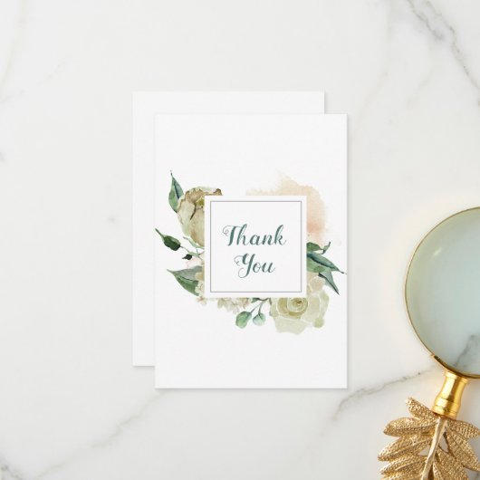 ウィンターホワイトフローラ サンキューカード (正面/裏面インサイチュ)