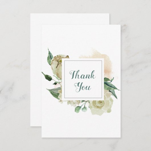 ウィンターホワイトフローラ サンキューカード (正面/裏面)