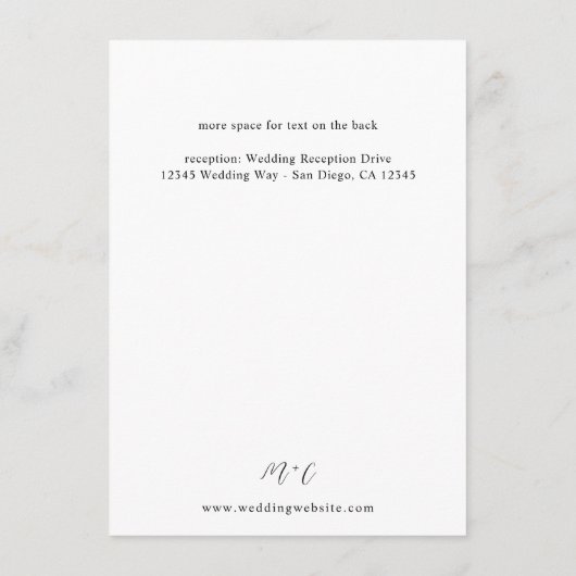 ウィンターホワイトフローラ&パイン詳細 エンクロージャーカード (裏面)