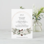 ウィンターホワイトフローラ&パイン詳細 エンクロージャーカード (スタンド正面)