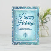 ウィンターホワイトホリデーカード | あいさつ シーズンカード (スタンド正面)