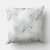 ウィンターホワイトローズパターン装飾用クッション クッション (裏面)