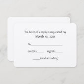 ウィンターホワイト式2号対応カード 出欠カード (正面/裏面)