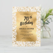ウィンターホワイト金ゴールド70thバースデーパーティー 招待状 (スタンド正面)