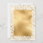 ウィンターホワイト金ゴールド70thバースデーパーティー 招待状 (裏面)