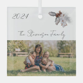 ウィンターホワイト2024フォトホリデー ガラスオーナメント