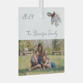 ウィンターホワイト2024フォトホリデー ガラスオーナメント (正面右)