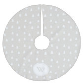 ウィンターホワイト/アイボリーモノグラム ブラッシュドポリエステルツリースカート (正面)