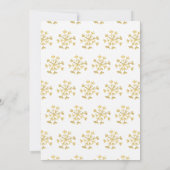 ウィンターホワイト&金ゴールドトラックフローラクリスマスイブ 招待状 (裏面)