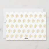 ウィンターホワイト&金ゴールドトラックフローラクリスマス シーズンカード (裏面)