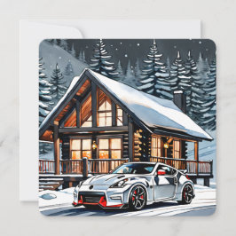 ウィンターホワイトJDMクリスマスカード シーズンカード