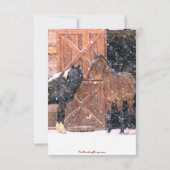 ウィンターホースのクリスマスパーティ 招待状 (裏面)