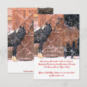 ウィンターホースのクリスマスパーティ 招待状 (正面/裏面)