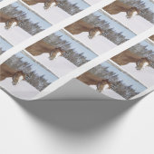 ウィンターホーステーマクリスマスホリデークリスマス ラッピングペーパー (角)