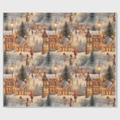 ウィンターホームスノーヴィレッジ ラッピングペーパー (フラット)