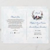 ウィンターホーリーベリーリース結婚式 プログラム (正面/裏面)