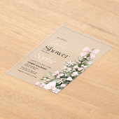 ウィンターボウ赤ちゃんシャワー アクリル招待状 (レイダウン)