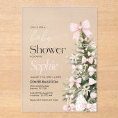 ウィンターボウ赤ちゃんシャワー アクリル招待状 (正面)