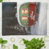 ウィンターボクサーキャラバンクリスマスアドベンチャー キッチンタオル (折り畳み)