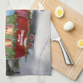 ウィンターボクサーキャラバンクリスマスアドベンチャー キッチンタオル (四つ折り)