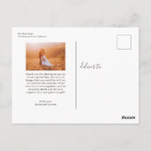 ウィンターボタニカルエレガント結婚したホリデーフォト ポストカード (裏面)