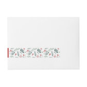 ウィンターボタニカルズホリエレガントデー差出人住所 ラップアラウンド宛名ラベル (正面)