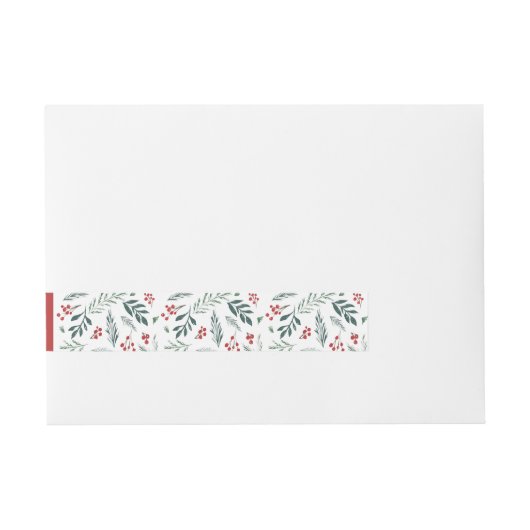 ウィンターボタニカルズホリエレガントデー差出人住所 ラップアラウンド宛名ラベル (正面)