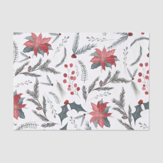 ウィンターボタニカルパインベリーリースホリデーパーティー 薄葉紙 (正面)