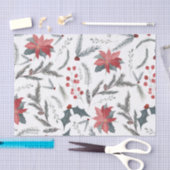 ウィンターボタニカルパインベリーリースホリデーパーティー 薄葉紙 (クラフト)