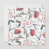 ウィンターボタニカルパインベリーリース ホリデーパーティー 招待状 (裏面)